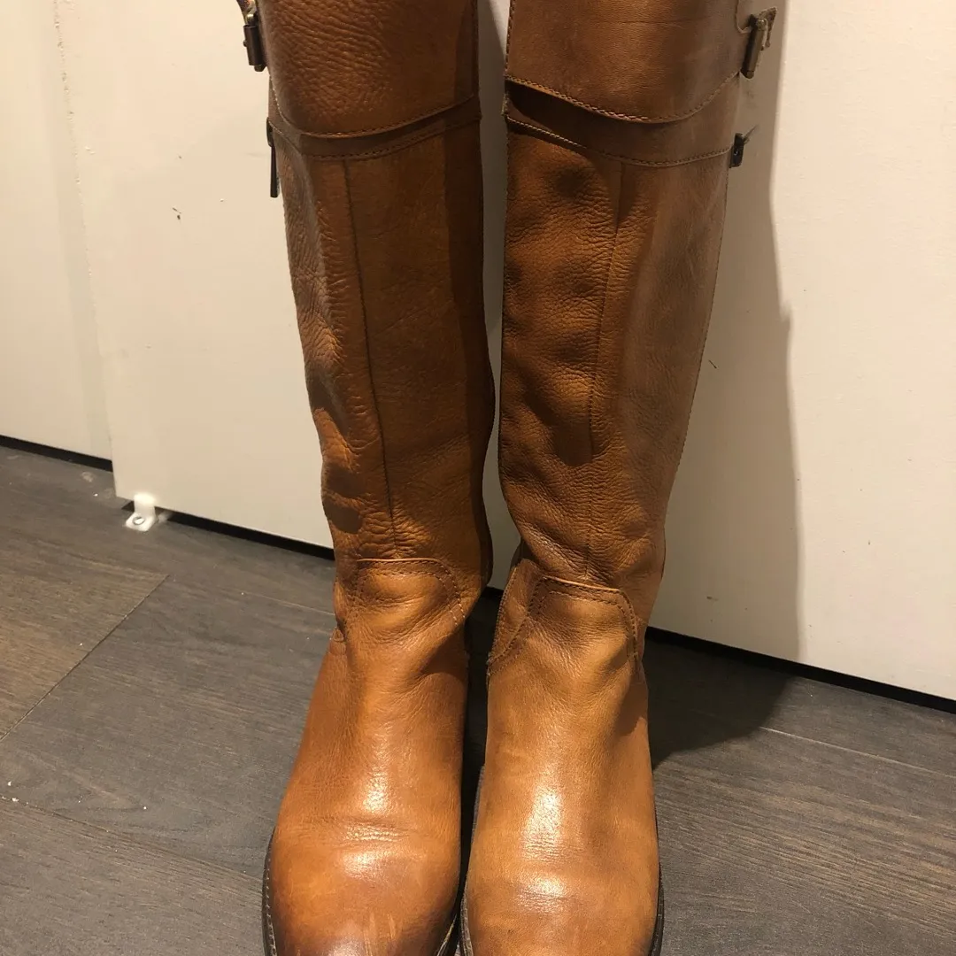 Arturo Chiang Brown Ombré Leather Riding Boots photo 1