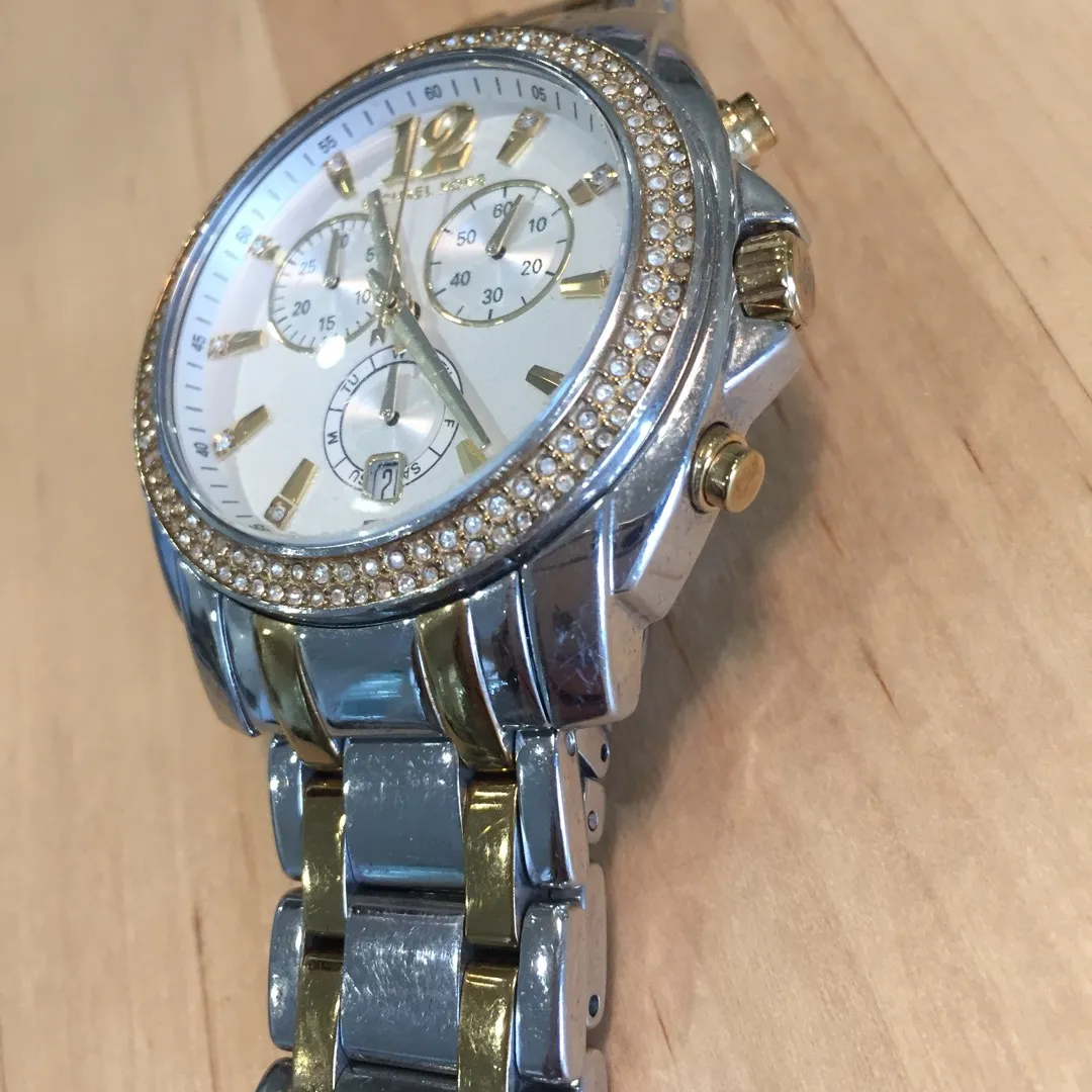 Michael Kors Gold And Silver Tone Watch photo 3