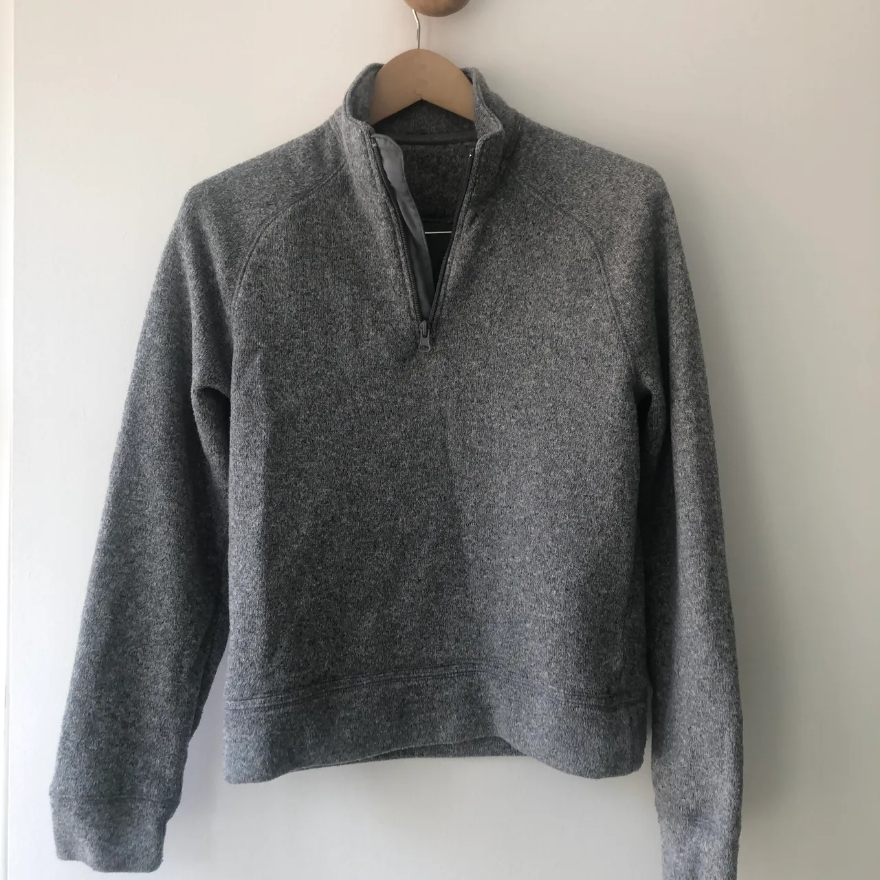 S- Grey Quarter Zip Sweater  photo 1