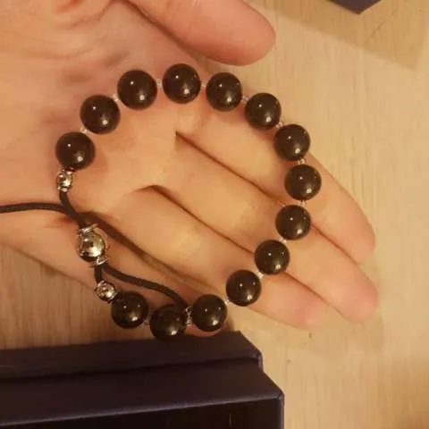 swarovski black beaded bracelet photo 1