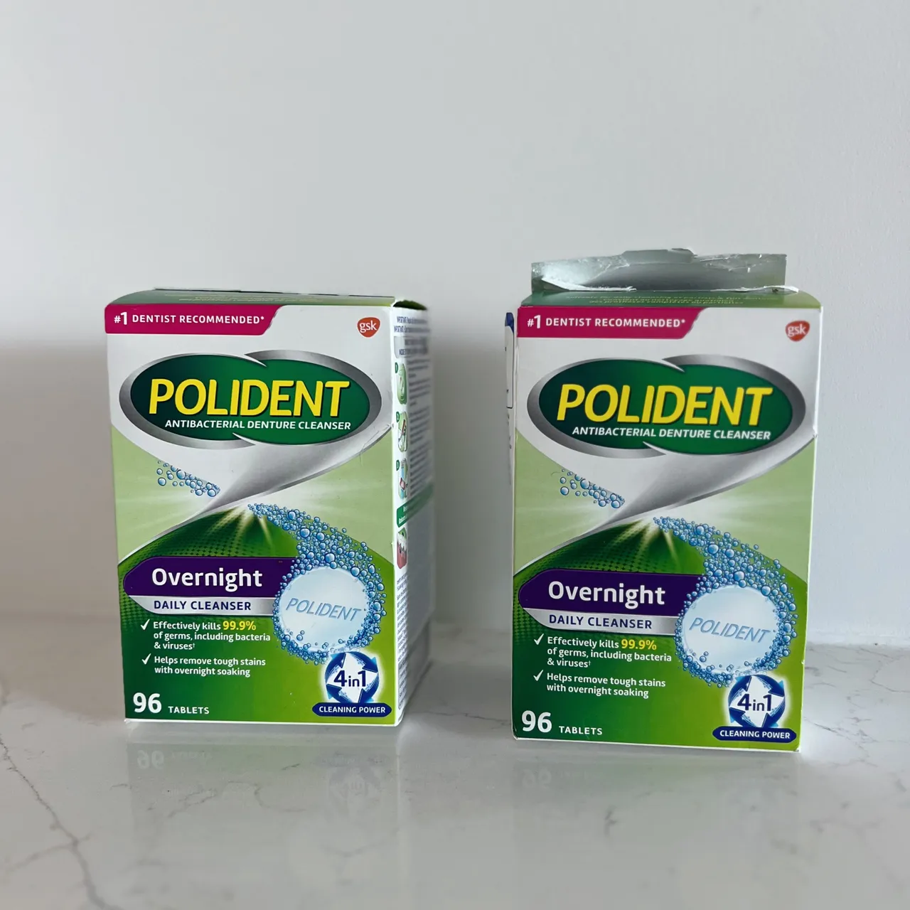 Polident x 2 [One box brand new, one box with one pack used] photo 1