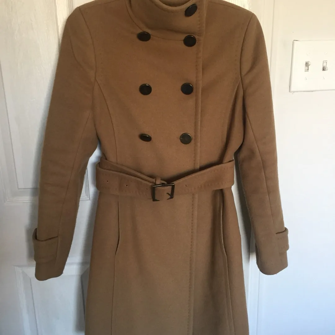 L Babaton Bromley Wool/Cashmere Coat - Camel Colour - Small photo 1