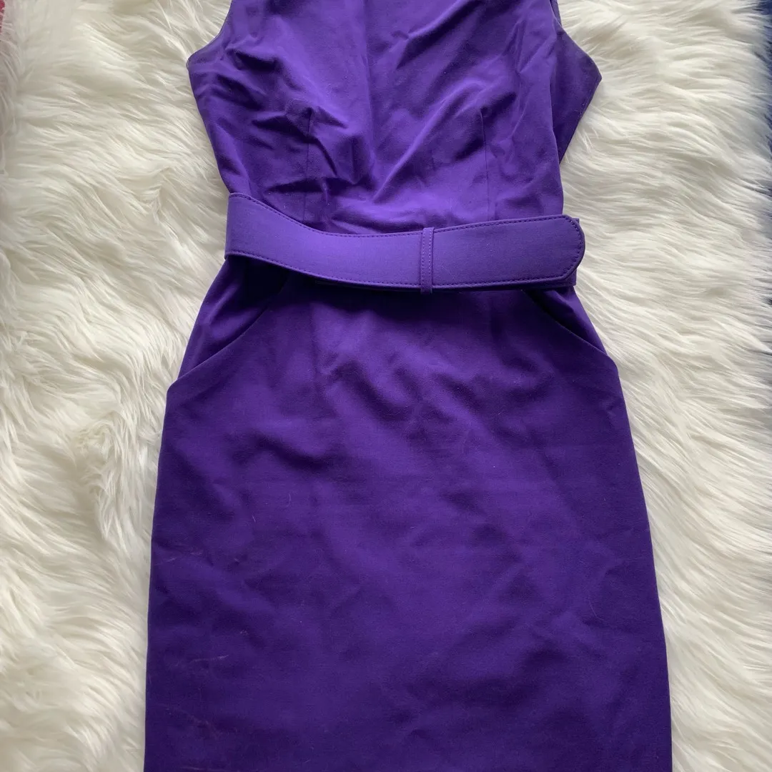 Calvin Klein Purple Work Dress Size 6 photo 1