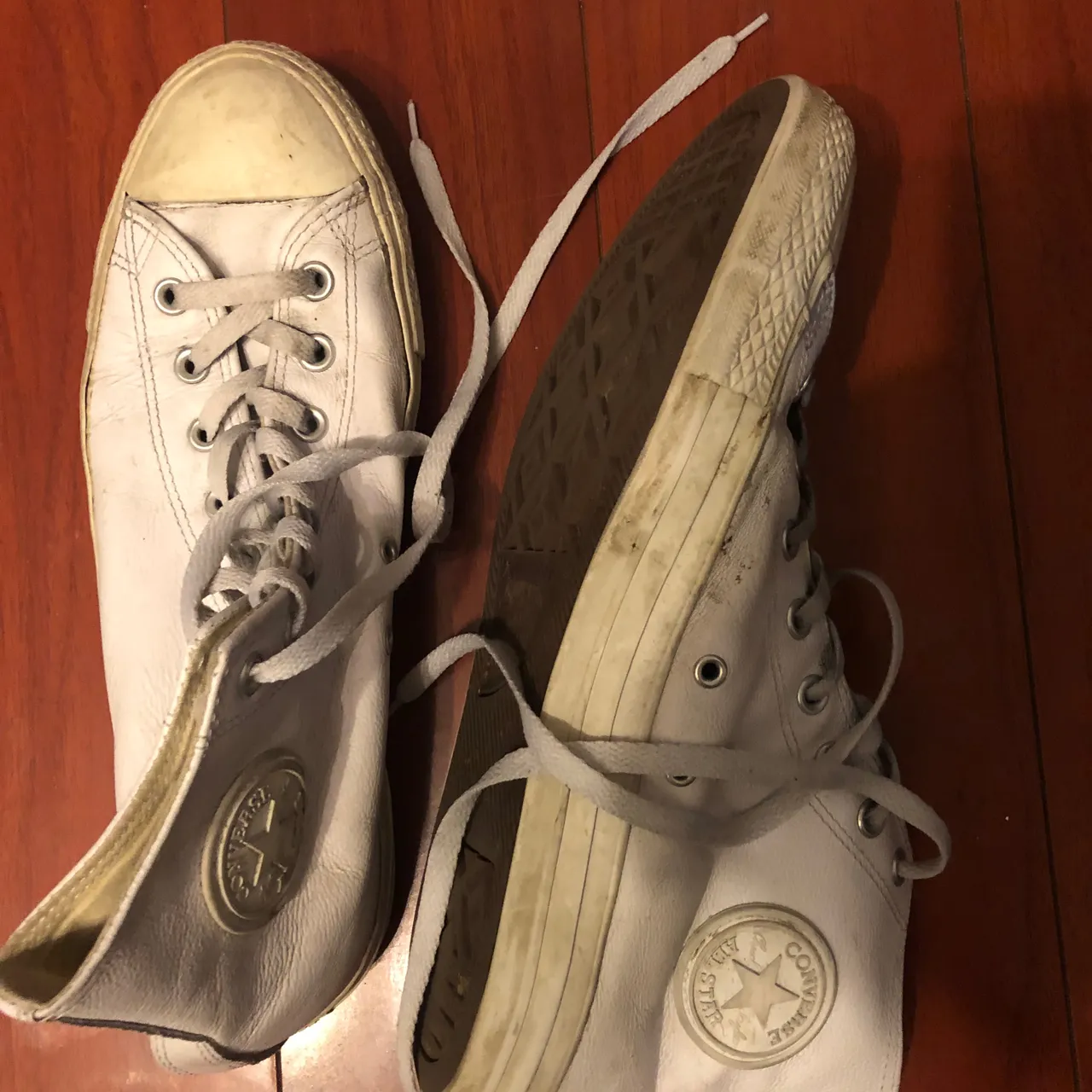 Converse, Men's size 10, White high top shoes photo 3