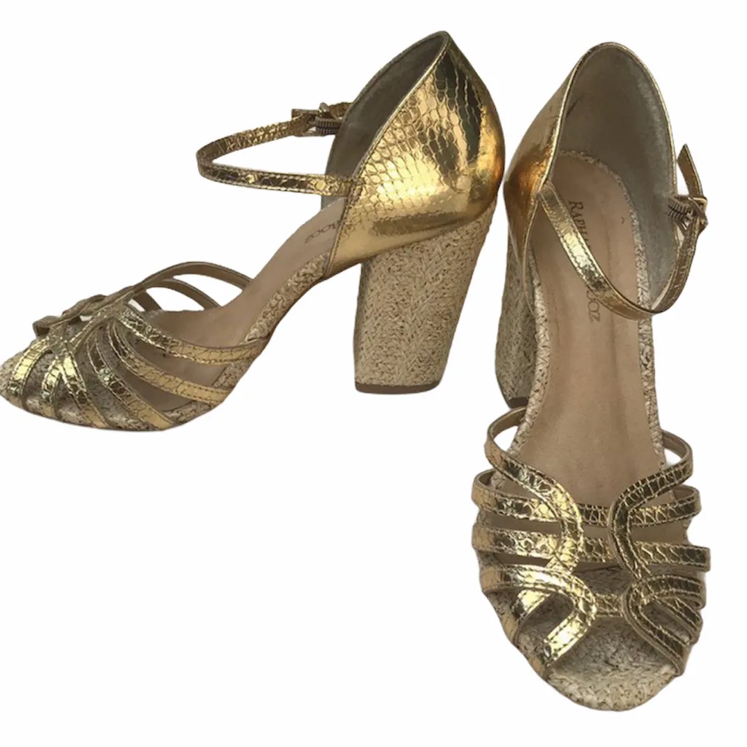 Gold Heeled Sandals From Banana Republic photo 3