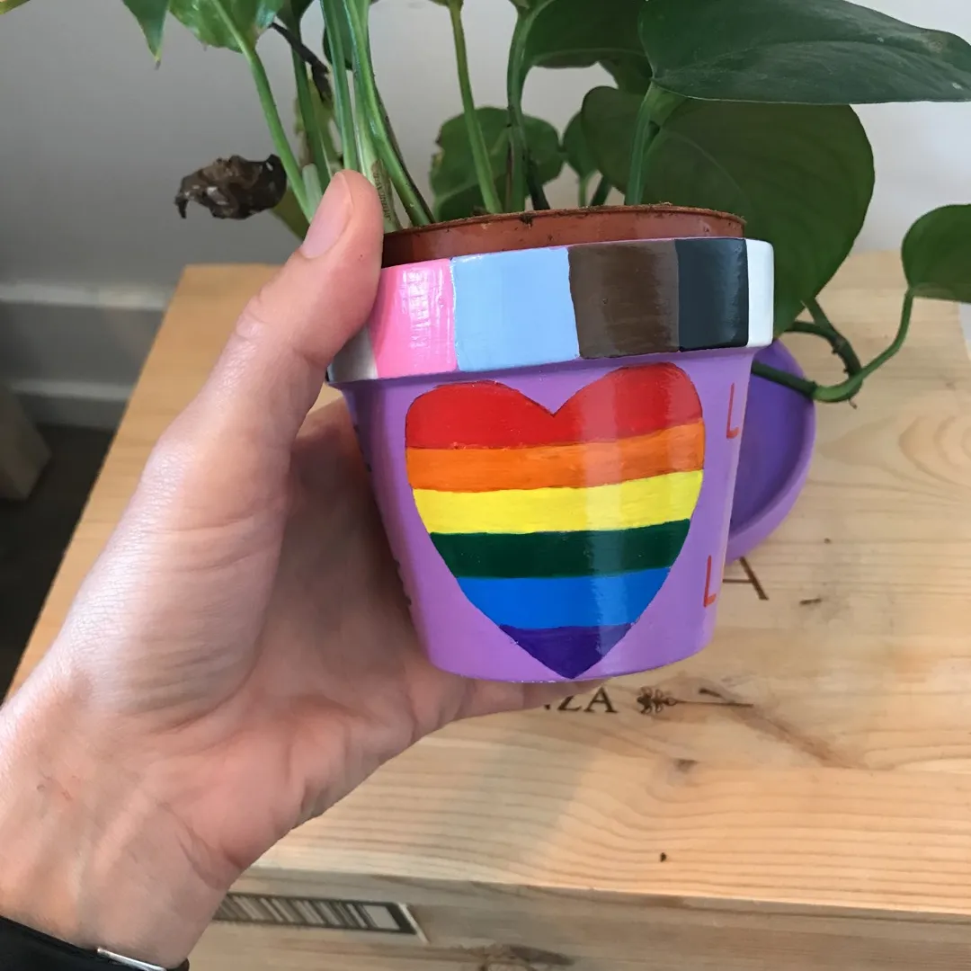 LGBTQ+ terracotta Planter photo 3