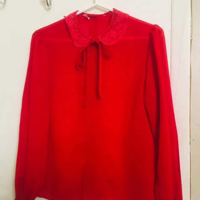 Vintage Red Blouse photo 1