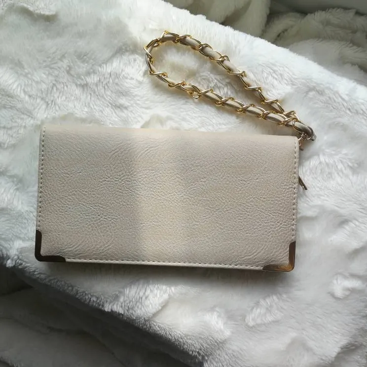 Nude And Gold Clutch/Small Purse photo 1