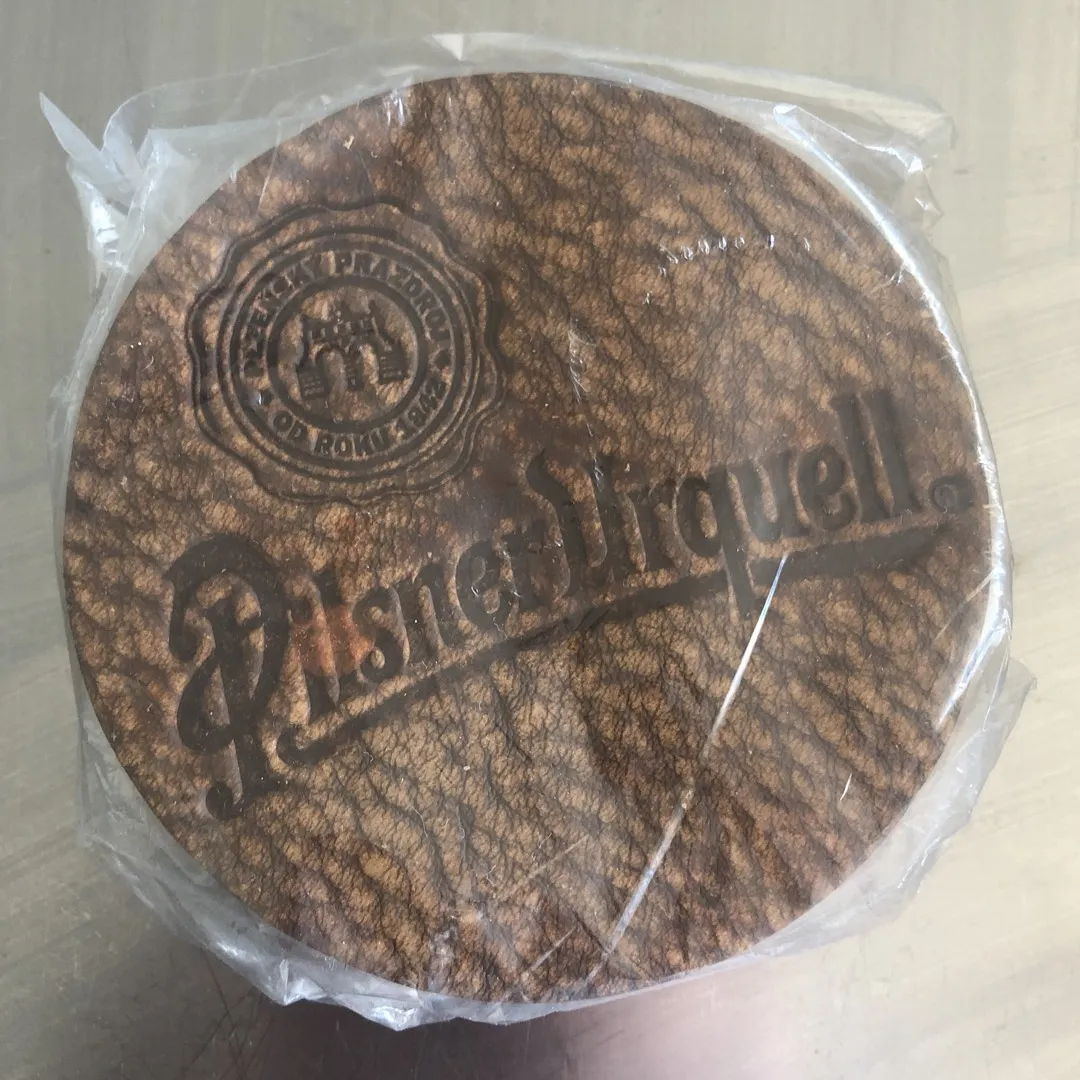 Pilsner Urquell Leather Coasters - Free If You Pick It Up photo 1