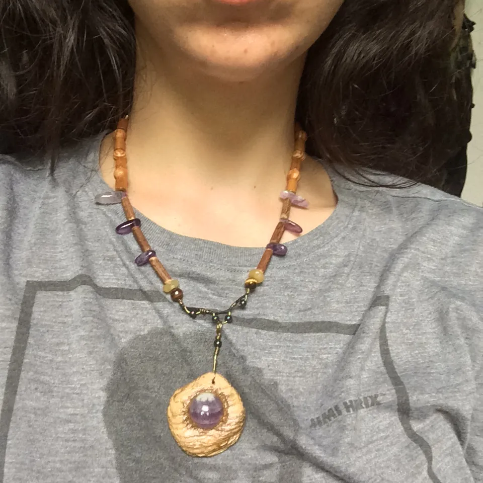 Handmade amethyst necklace photo 6