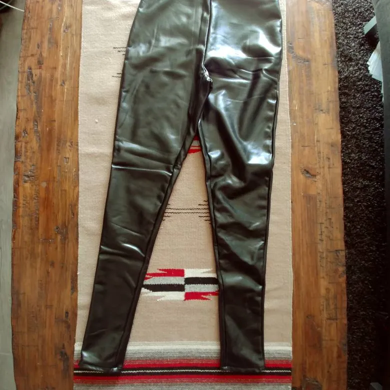 Faux Leather Pants - Black photo 4