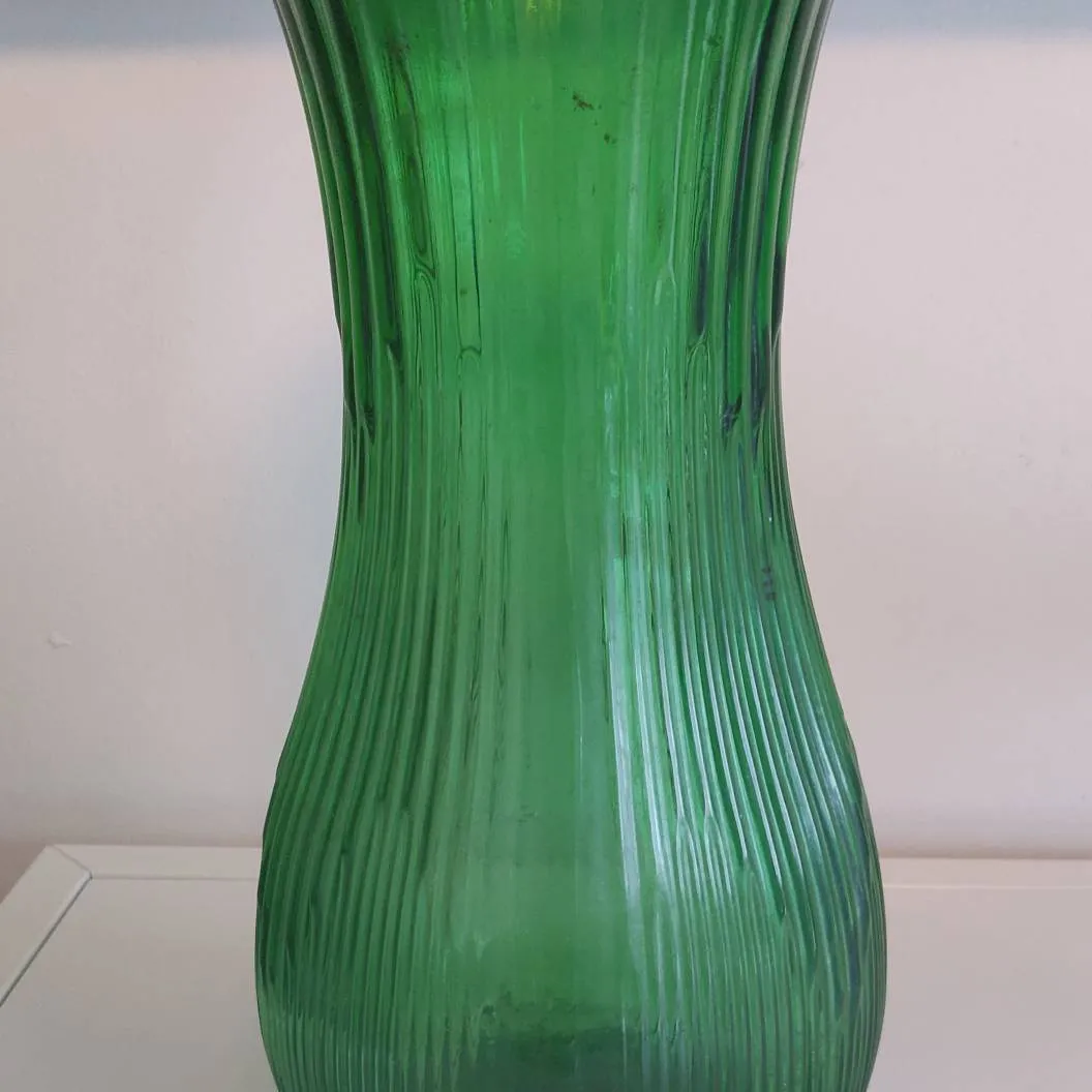 Green Glass Vase photo 1