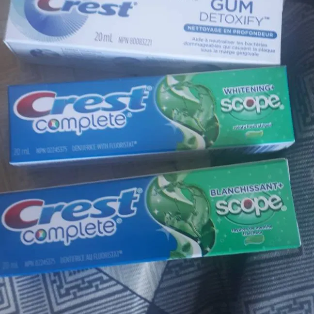 3 Travel Size Crest Toothpaste! photo 1