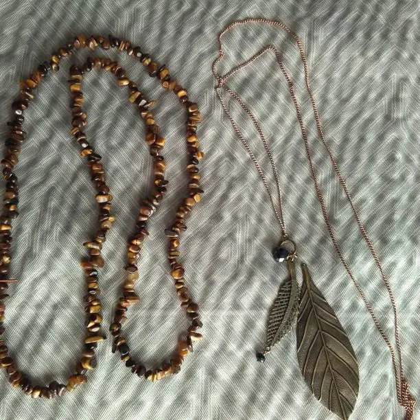 2 Brown Necklaces photo 1