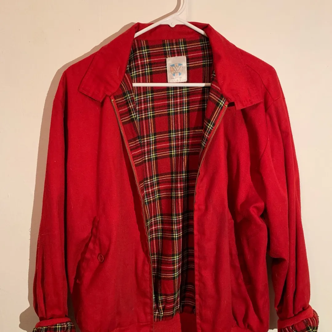 Vintage Red Plaid Jacket photo 1