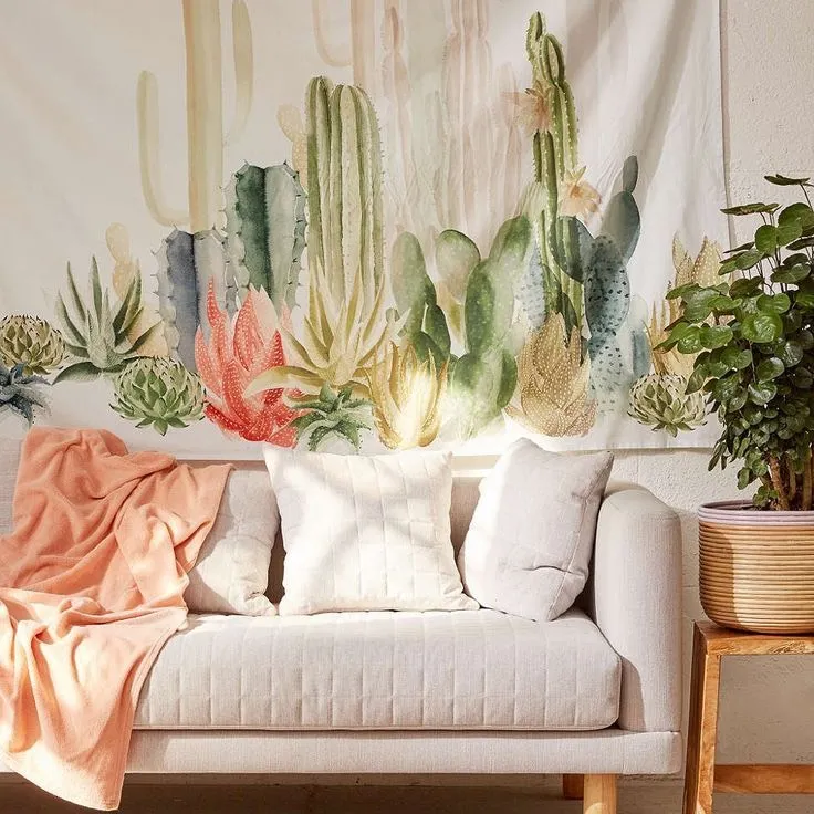 Urban Outfitters Cactus Landscape Tapestry photo 1