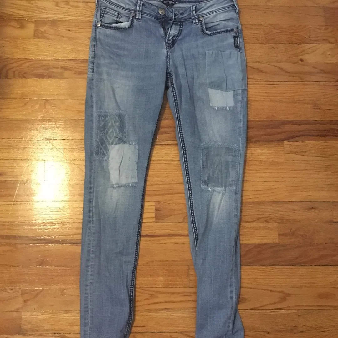 Silver Brand Patched Boyfriend Jeans photo 1