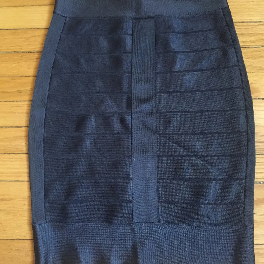 FRENCH CONNECTION Navy Band Bodycon Skirt photo 1