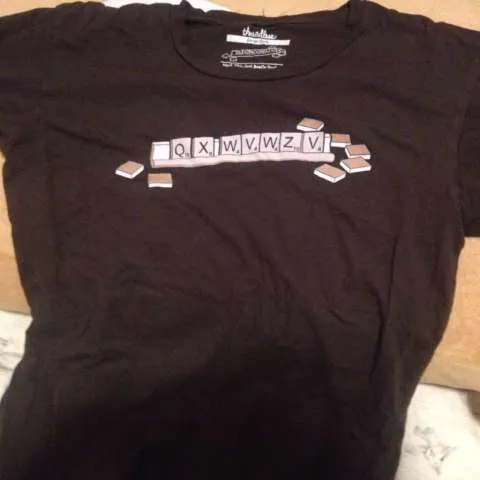 Scrabble Tshirt From Threadless. Size "large Girly" photo 1