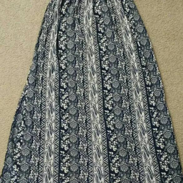 Blue & White Maxi Skirt photo 1