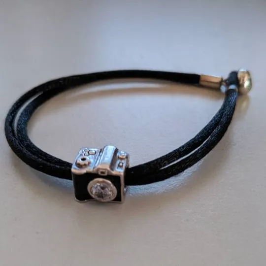 Pandora Rope Bracelet With Vintage Camera Charm (Sterling Sil... photo 1