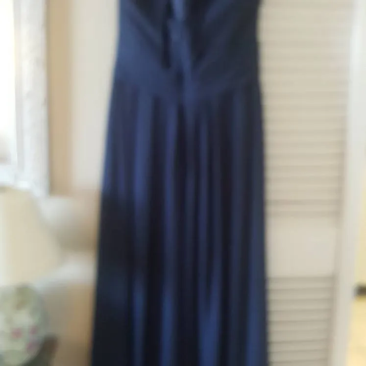Navy Blue Bridesmaid Dress - Bill Levkoff - size 2 photo 4