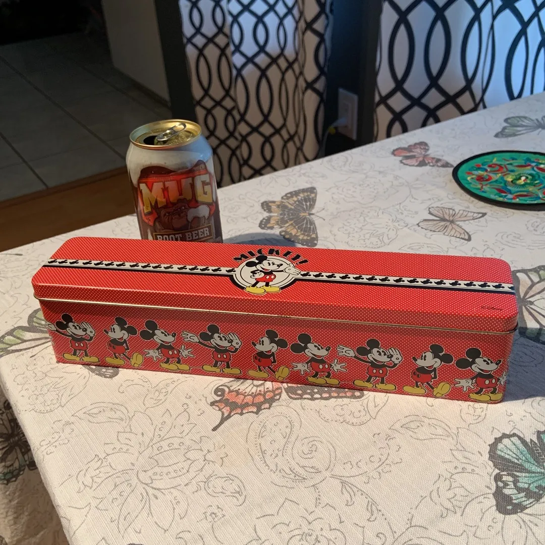 Retro Mickey Mouse Disney Tin Box photo 1