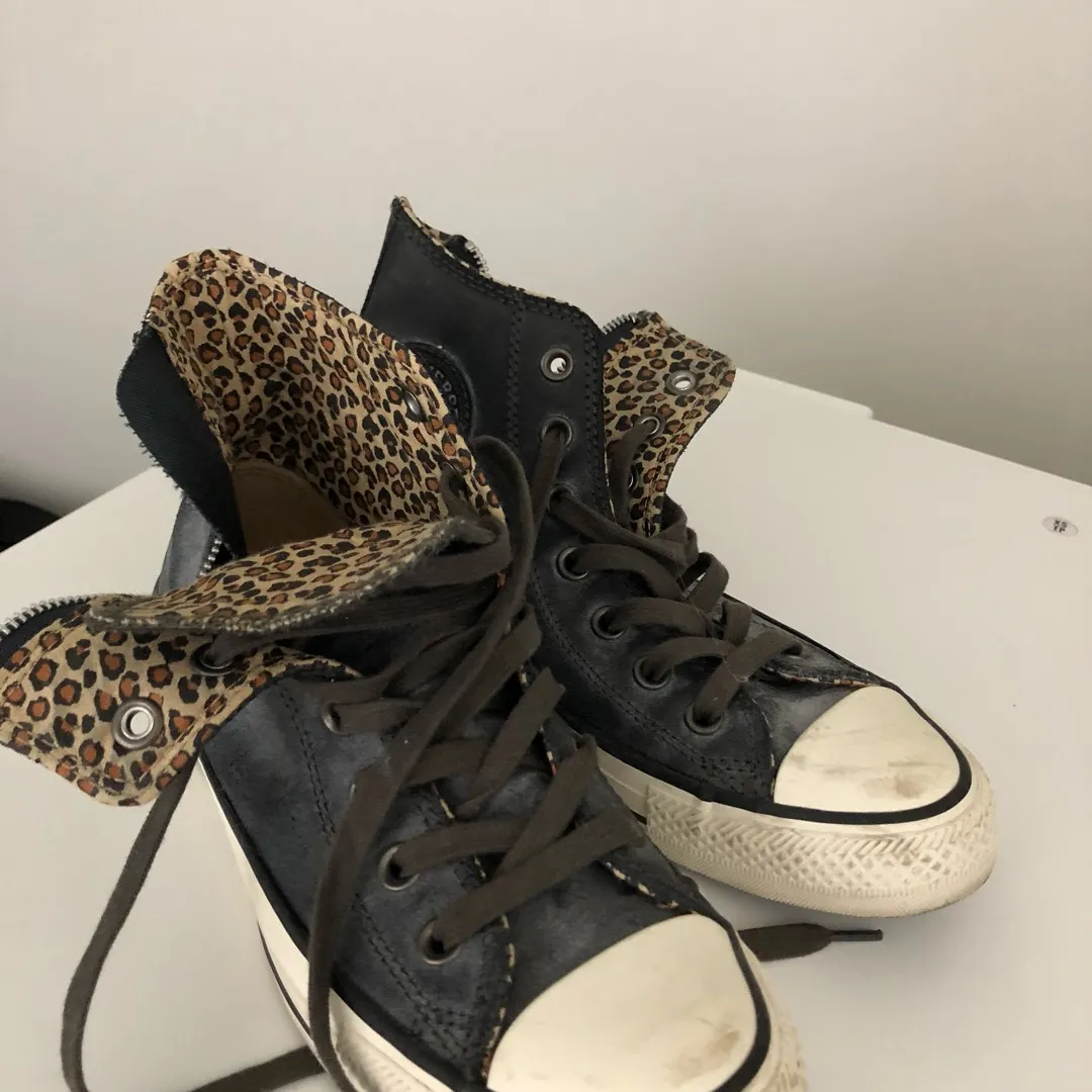Gently Used Ladies 6.5 Converse High Tops photo 4