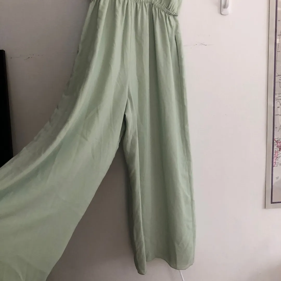 Sage Green Melodie Jumpsuit Wide-leg V-neck from Wilfred photo 6