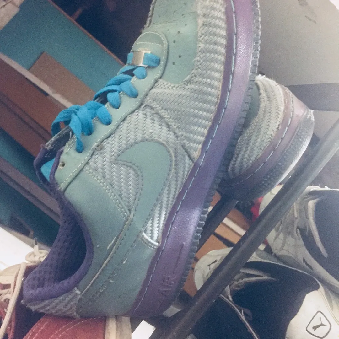 Gray Purple And Blue Original Air Force Nike's photo 1