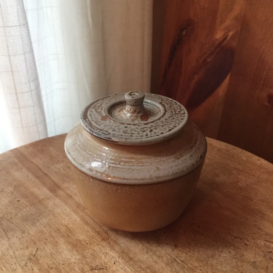 Little Salt Fired Pottery Jar photo 1
