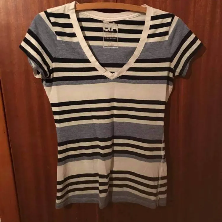 Free With Trade Small Striped Cotton T-shirt photo 1