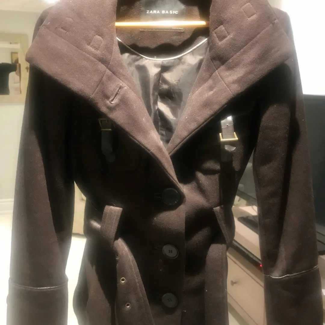 XS Zara Brown Wool Jacket photo 1