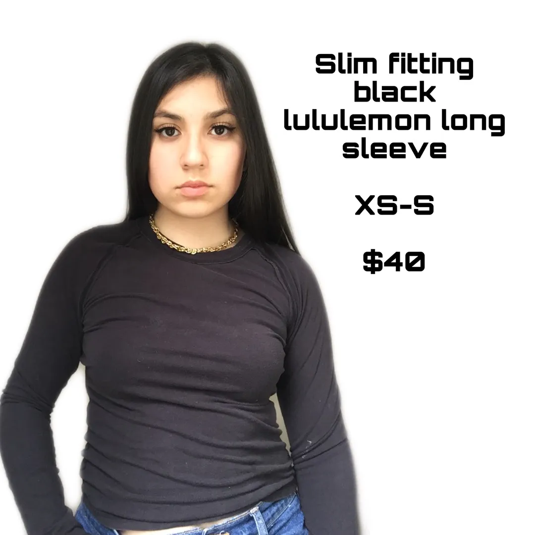 Slim Black Fitting Lululemon Shirt photo 1