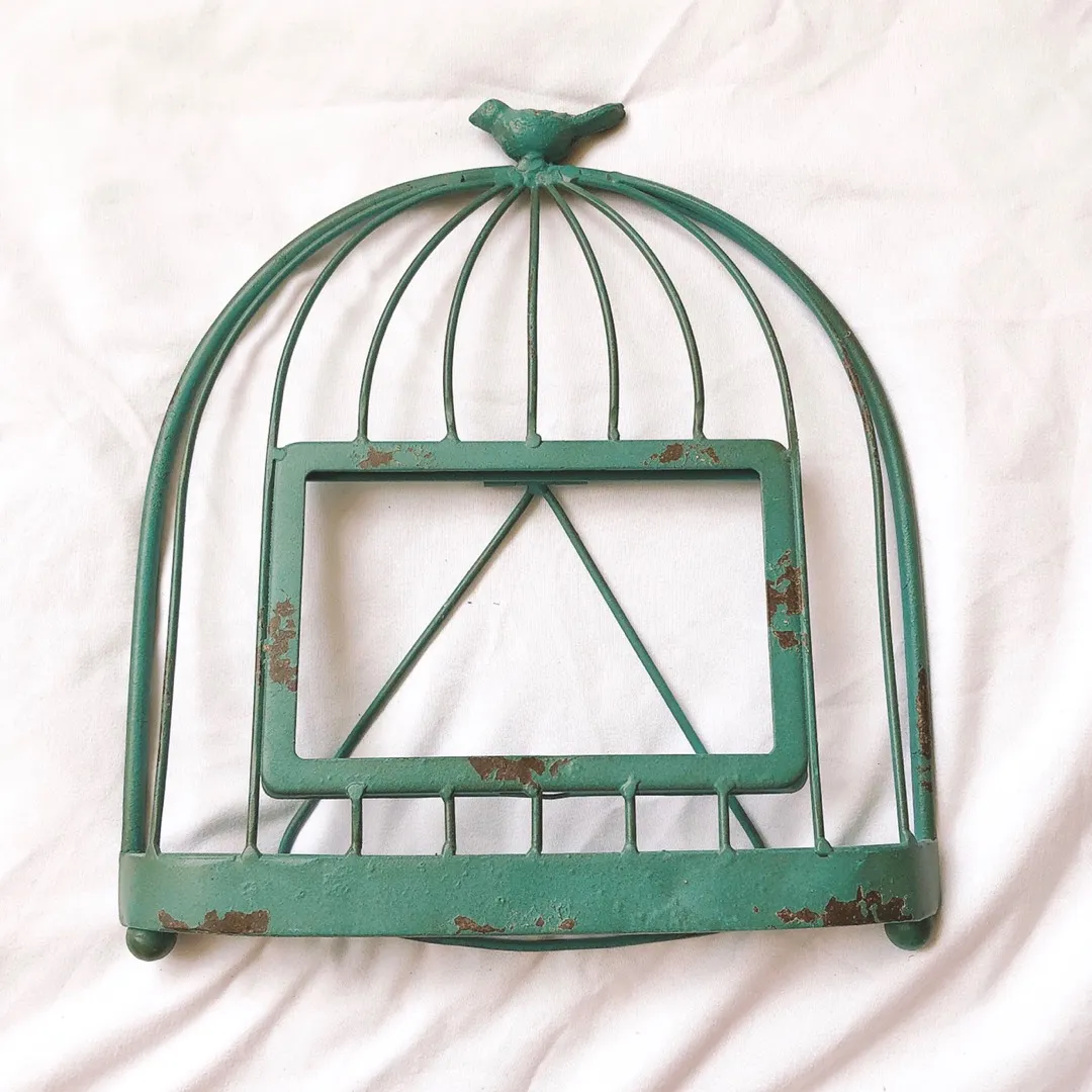 Rustic Teal Birdcage Picture Frame photo 1