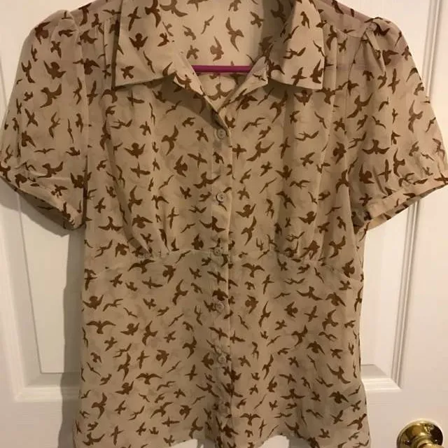 Forever 21 Sheer Blouse Size Small photo 1