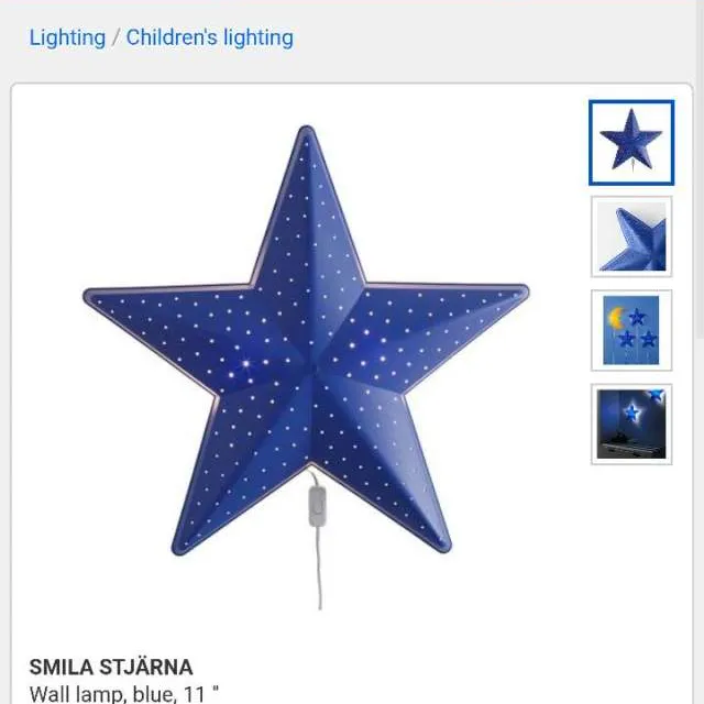 IKEA star shaped wall lamp photo 1