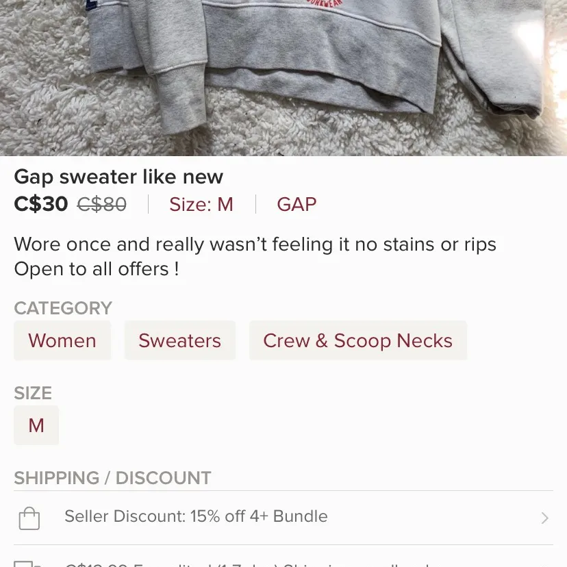 New Gap Sweater photo 5