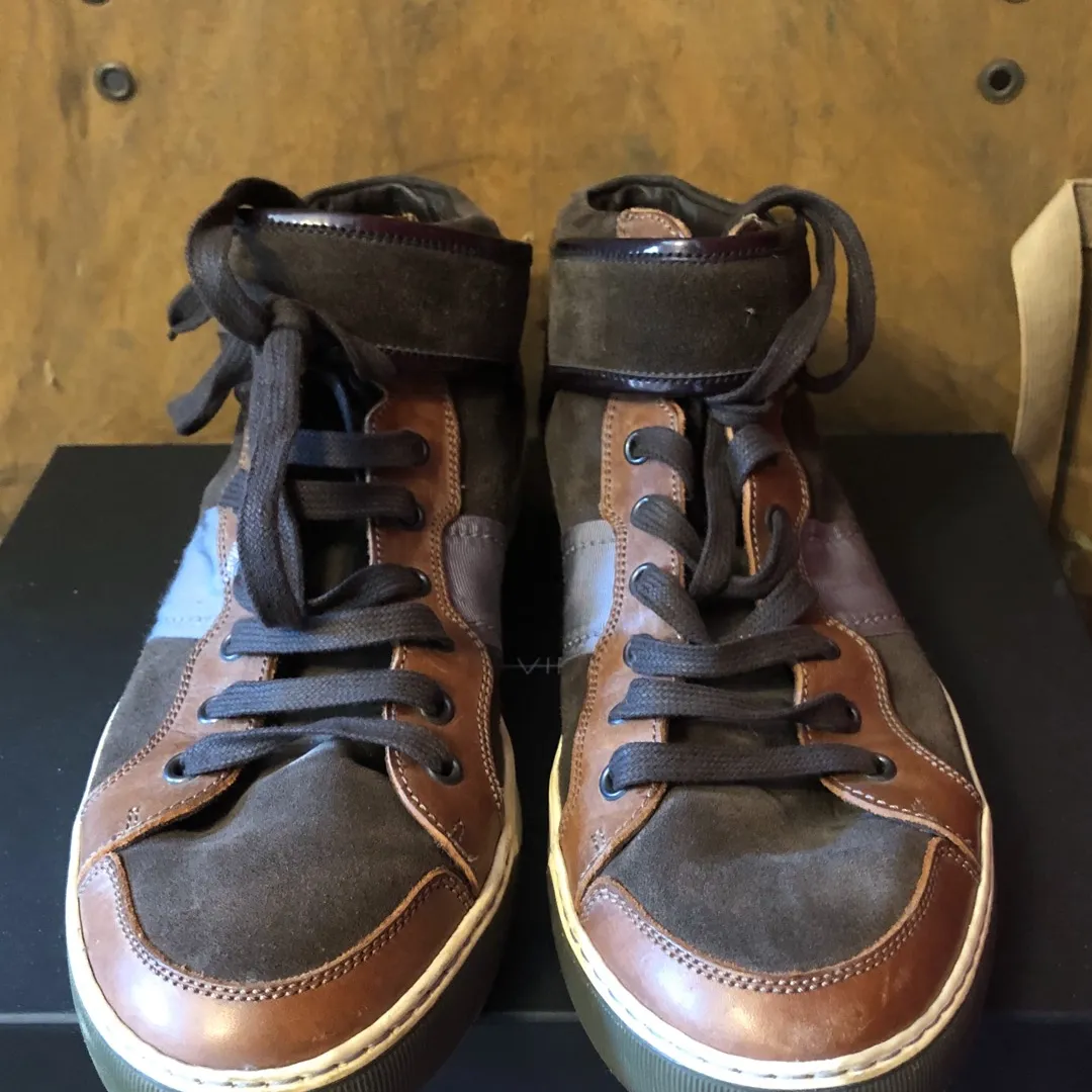 men’s Lanvin leather ,suede high tops sz 10.5 photo 1