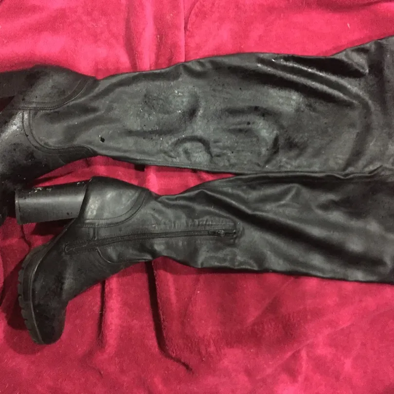 Knee High Leather Boots photo 1