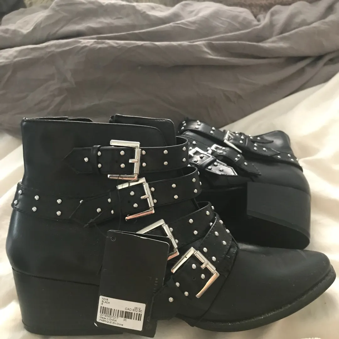 Studded Leather Ankle Boots photo 1