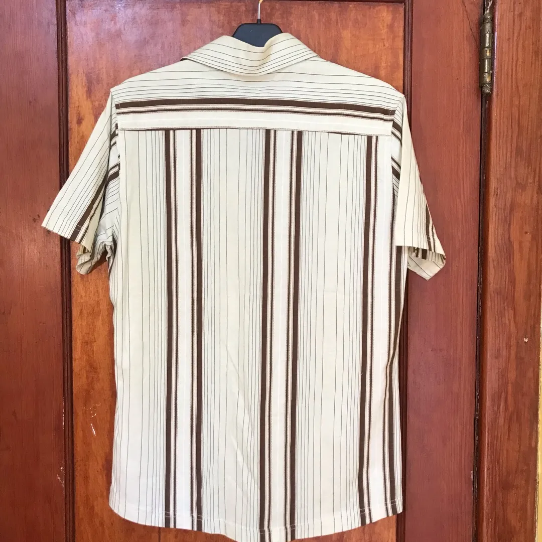 Zara Men’s Cotton Short Sleeved Striped Shirt photo 3