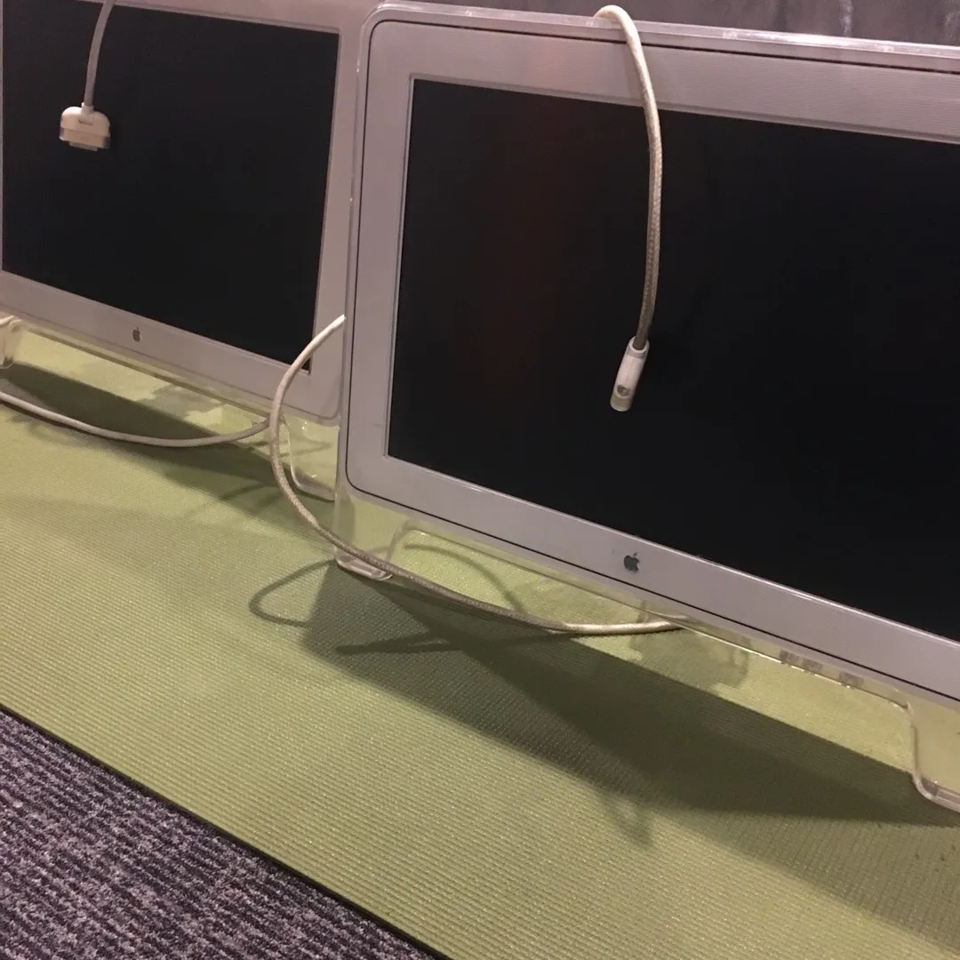 Two Old Apple Cinema Display Monitors photo 4