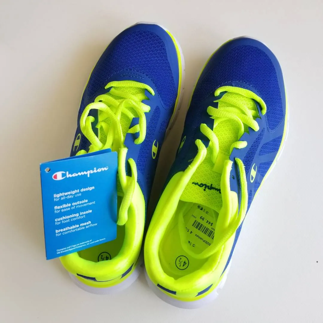 NEW Sneakers Blue Lime Shoes Unisex photo 4