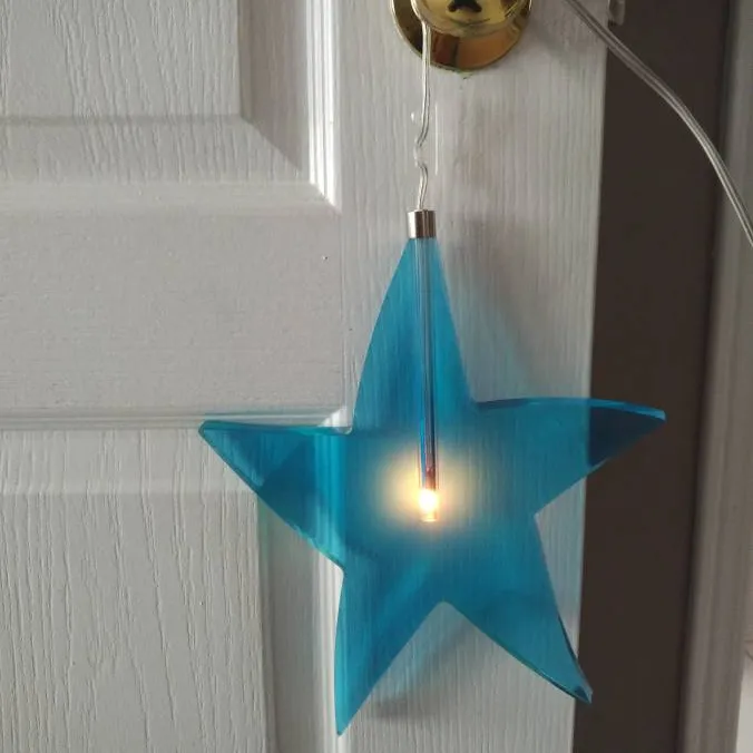Decorative Hanging Blue Star Light photo 1