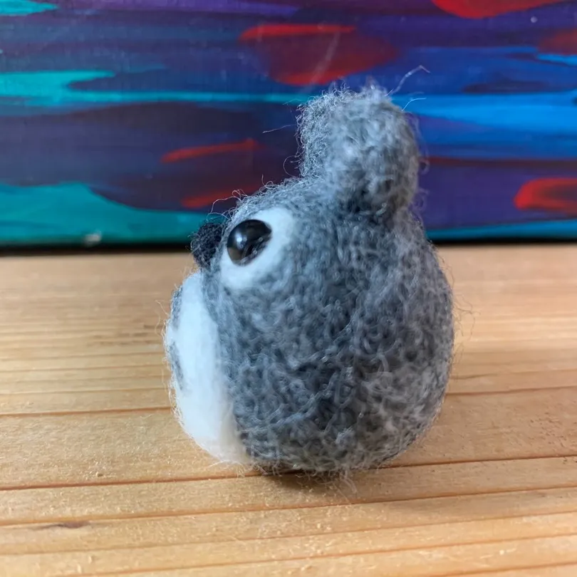 Wool Felted Totoro - Grey, Blue, White - Handmade photo 10