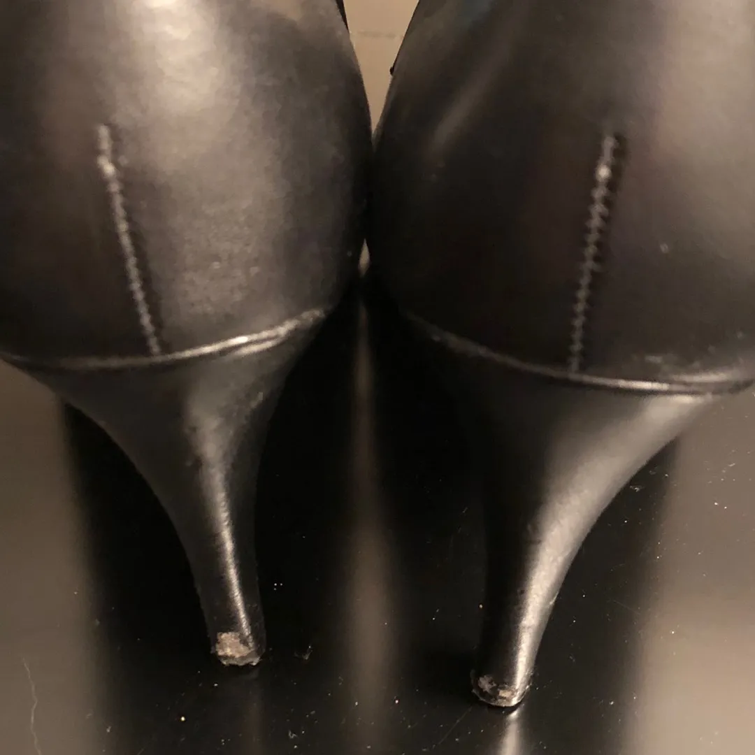 Calvin Klein Leather Peep Toe Shoes 8 photo 5