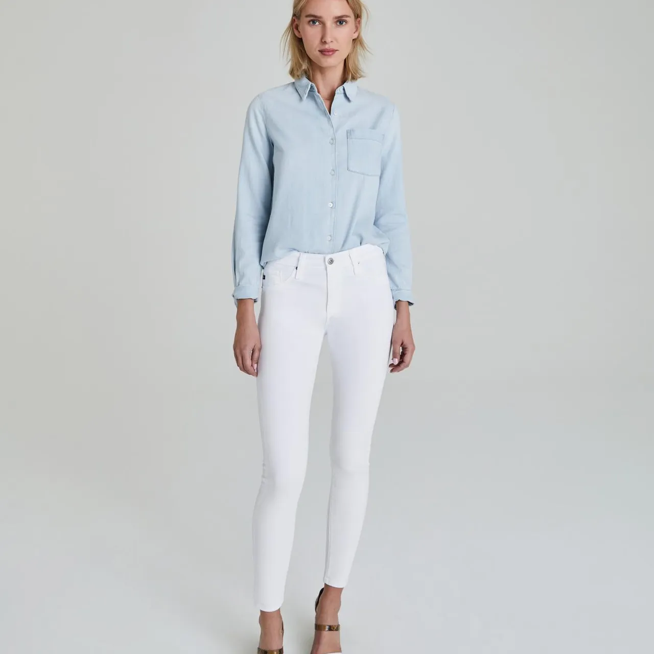 AG Jeans The Farrah Skinny High Rise in White 24 photo 1