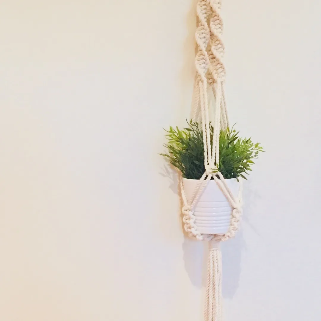 H A N G E R // Macrame | X Long Hanging Plant Holder | Cotton... photo 1