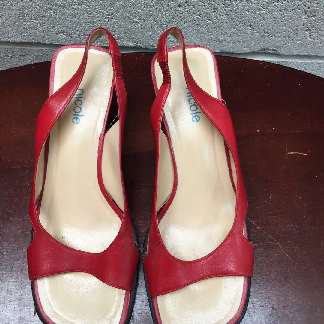 Red Sandals for Women, By Nicole, Made In Brazil photo 1